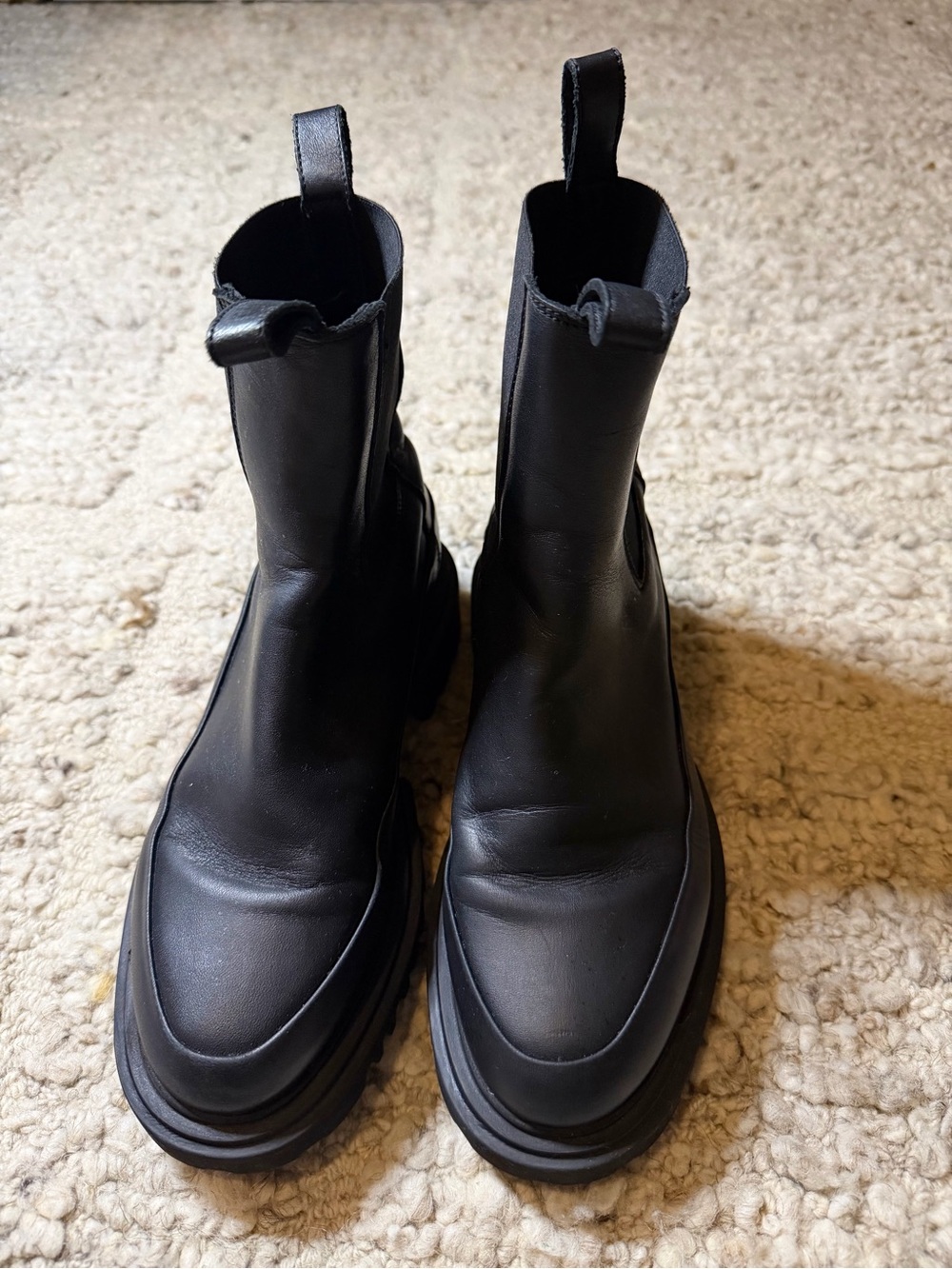 Allsaints Black Slip-On Chelsea Boots